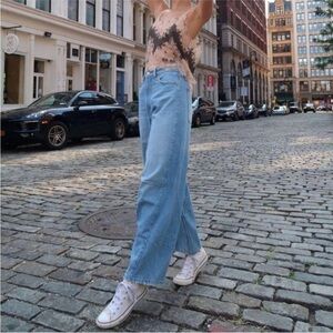 BDG Blue High Rise extremely Baggy Jeans 27